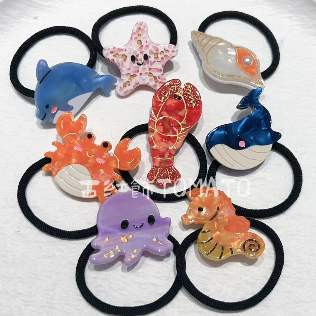 西红饰TOMATO韩国东大门可爱卡通海洋系列高弹发绳