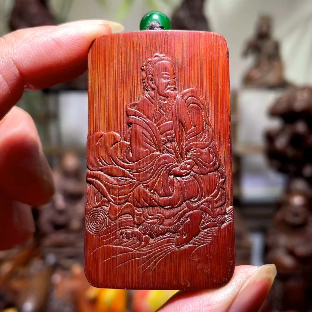 竹竹雕真武大帝小牌子。