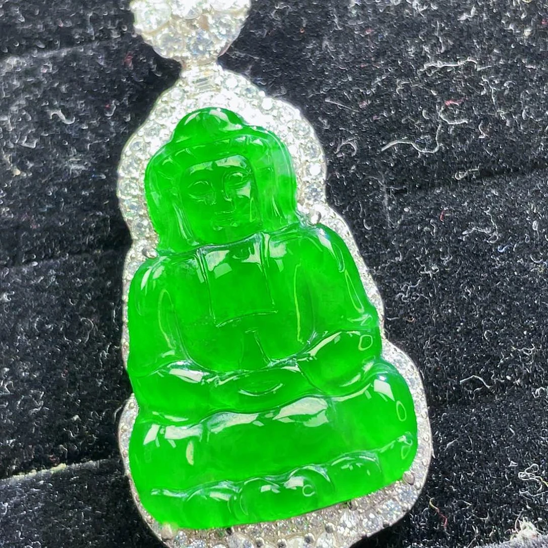 翡翠颈饰银S925镶嵌11，