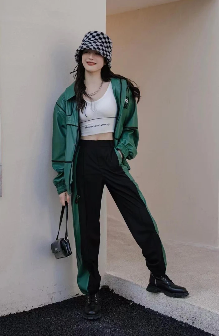 ASGBN140189撞色机车长裤（不含配饰）-0403