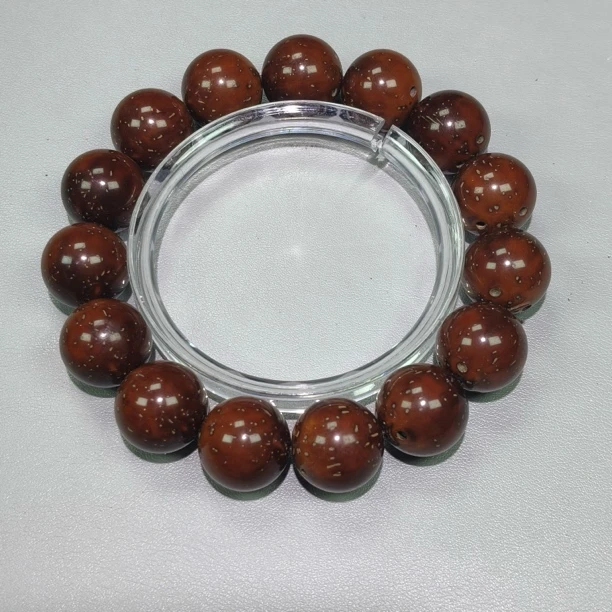 F187紫金鼠圆珠1.5～1.6单圈手串