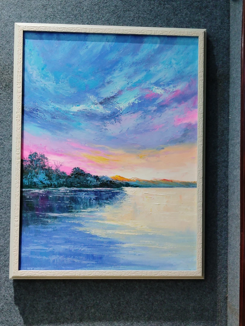 【九炎艺术画坊】七彩祥云 60*80 装饰油画