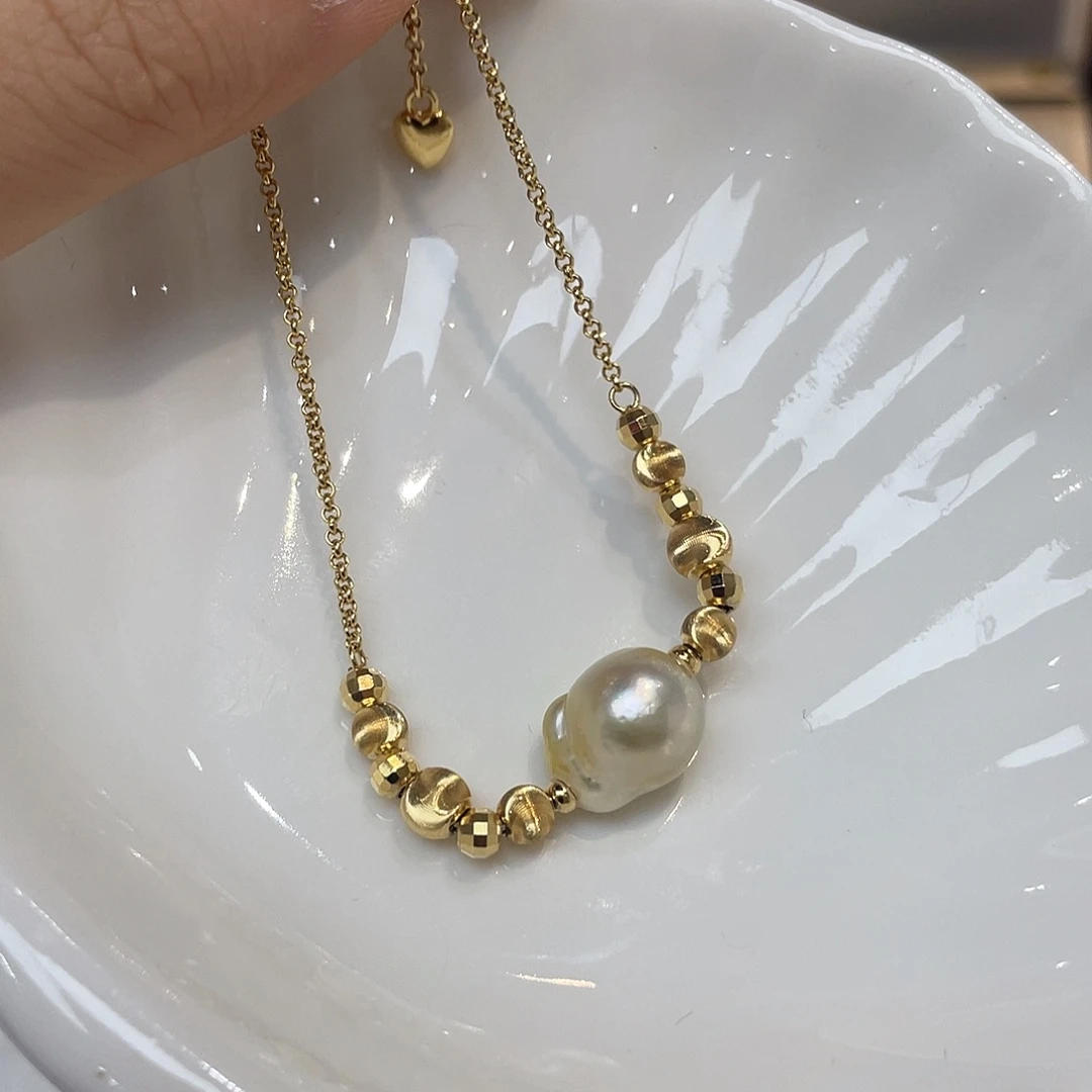 银S925镶嵌手绳海水珍珠