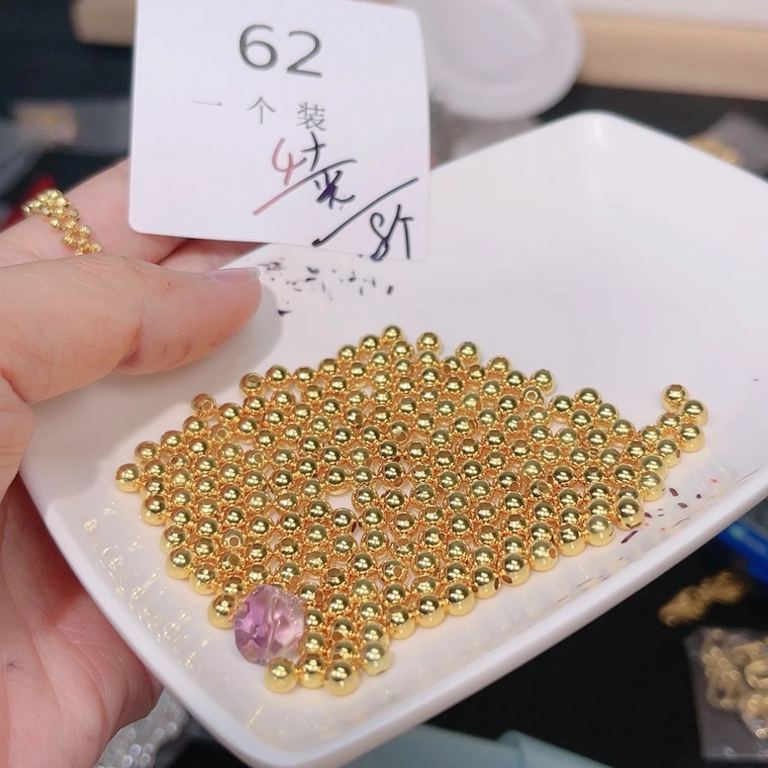 紫晶珠宝半成品银S925镀金镶嵌62