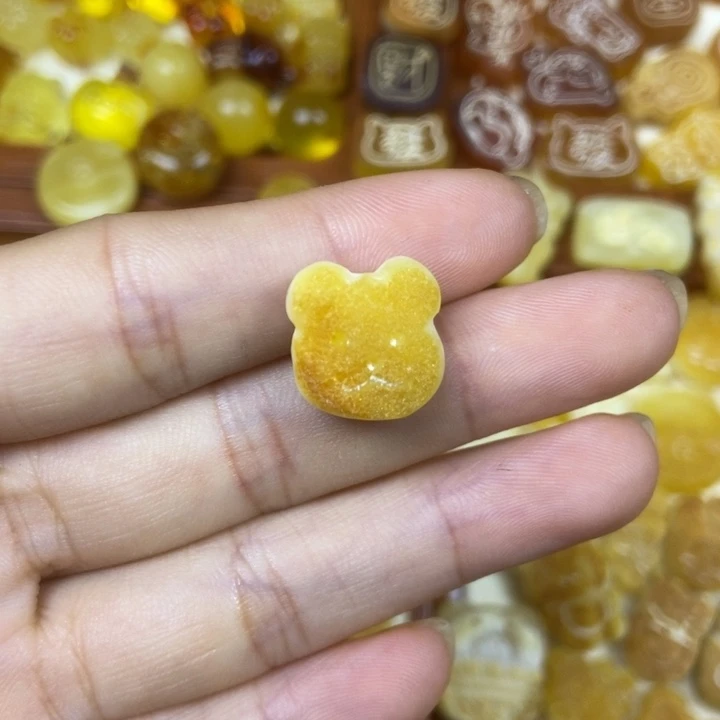 吊坠橄榄核原皮小熊头53