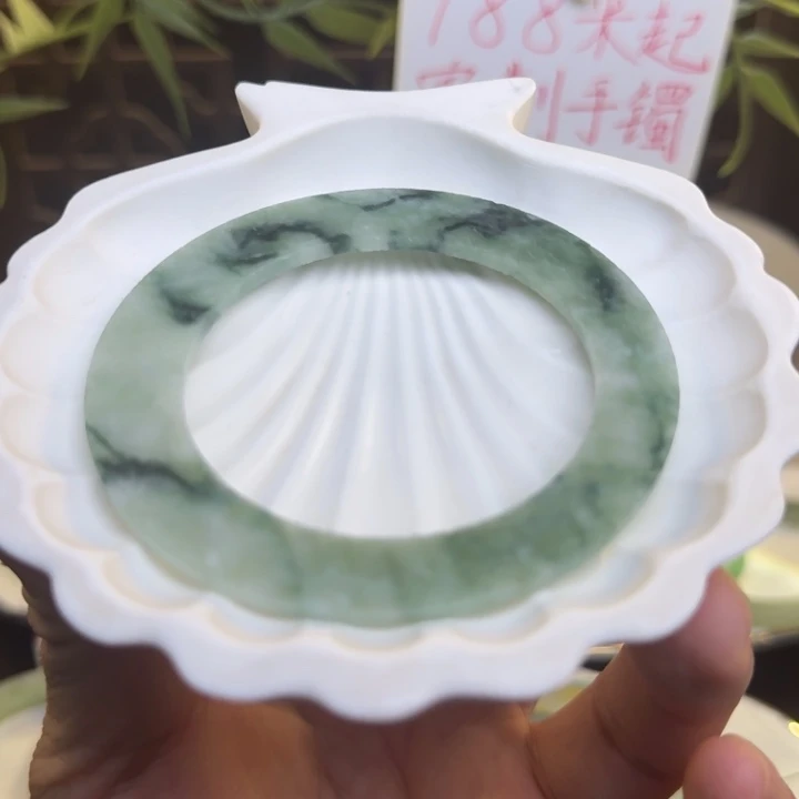 定制翡翠未镶嵌54-62冰种山水飘花