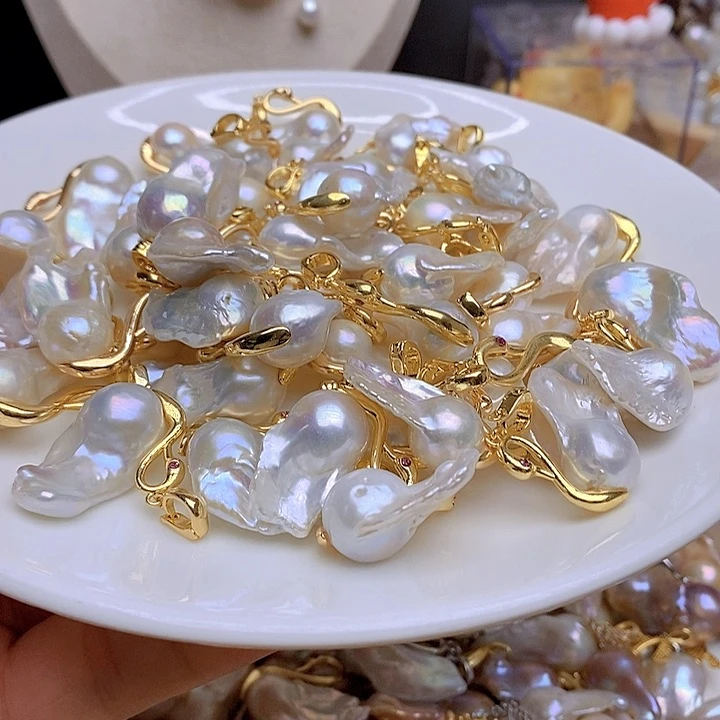 淡水珍珠银S925镶嵌颈饰411