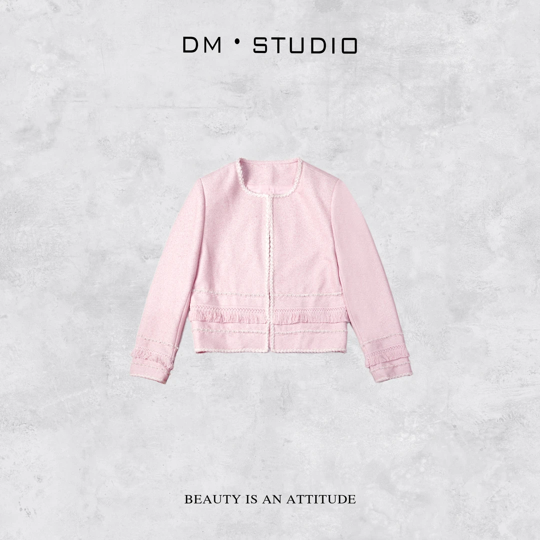 DEDM-DM•STUDIO/气质法式设计感重工钉珠边须须小香外套（60655）