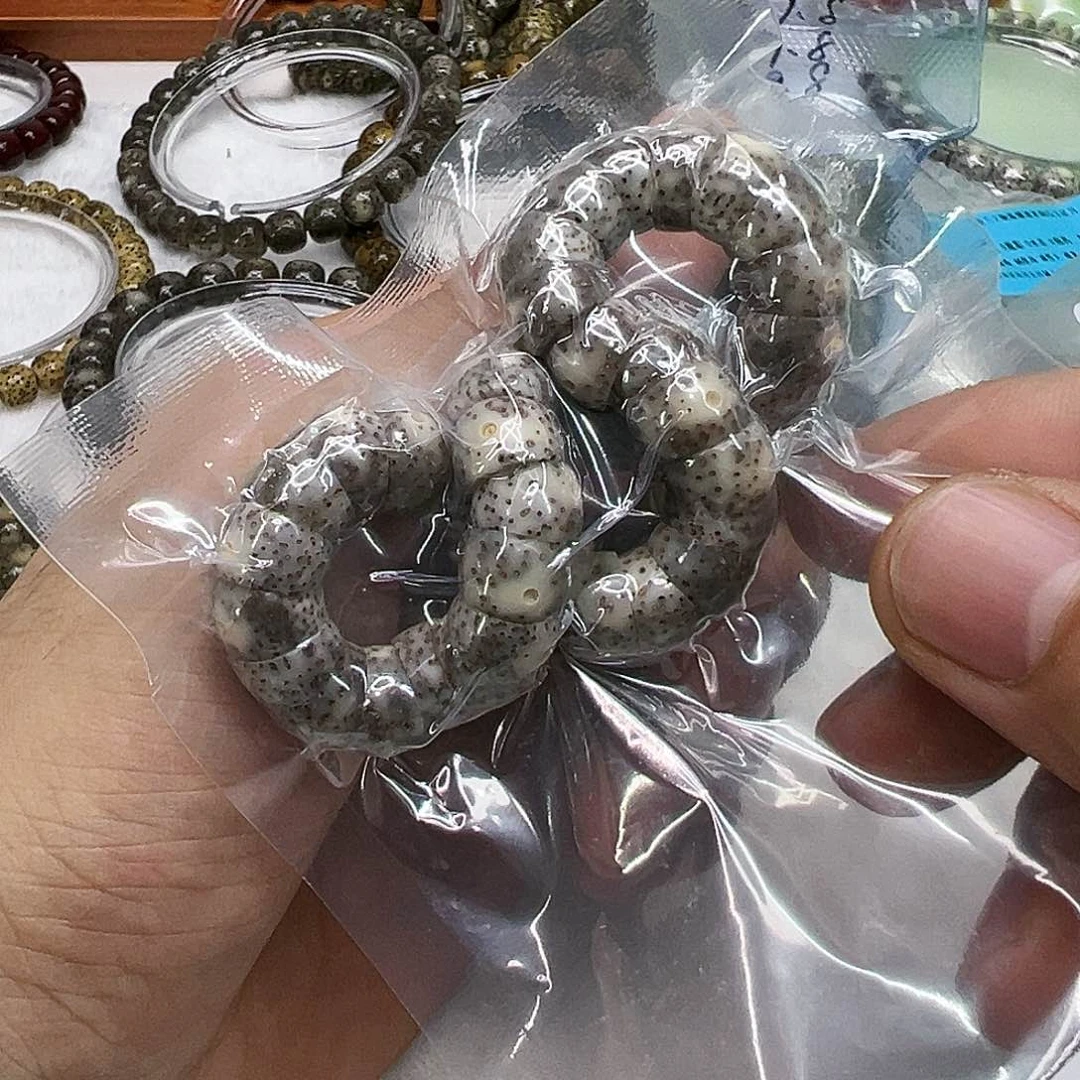 星月菩提手串88卓越糯冰石玉星月菩提单圈猪大肠 10