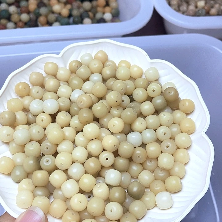 吊坠白玉菩提白玉菩提10微瑕小青柠桶50颗卡灯牌宠30颗