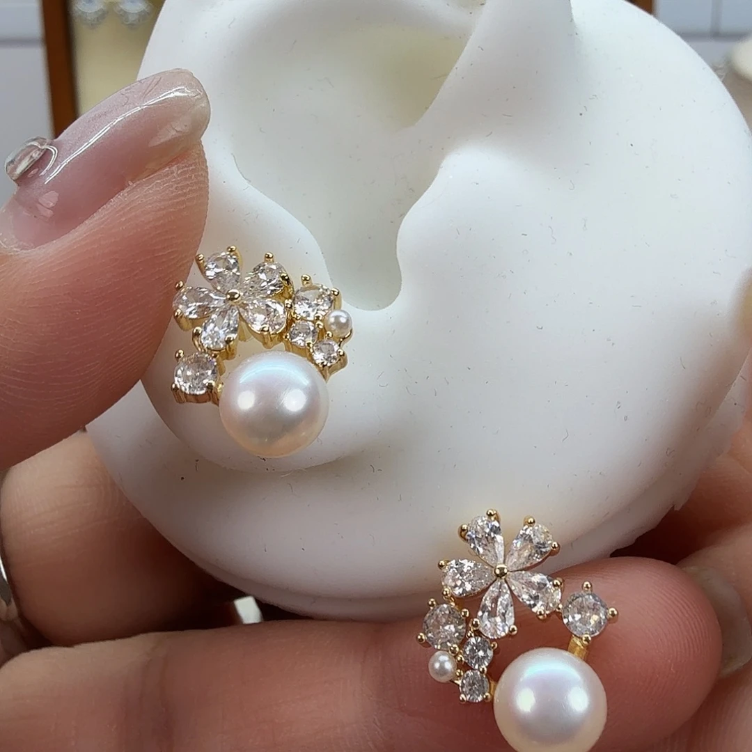 耳饰未镶嵌淡水珍珠