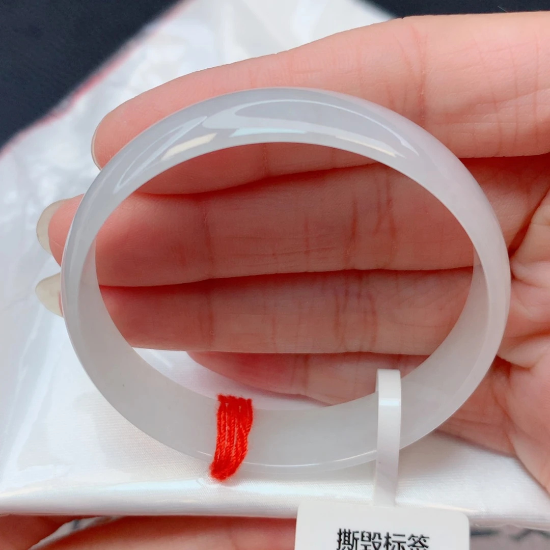 翡翠未镶嵌手镯52.4公主镯 白月光开播福利