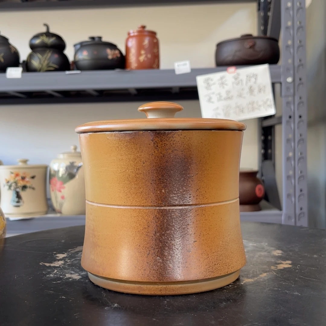白泥柴烧存茶罐小茶罐16