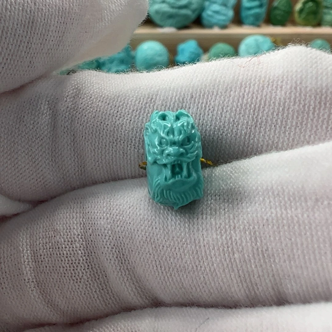 未镶嵌绿松石龙扣12.2x6.2mm