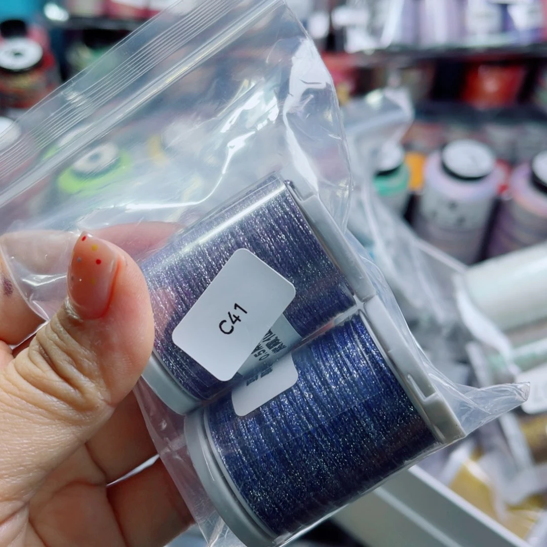 腈纶0.5洒金扁蜡中卷紫霞仙子 牛仔蓝