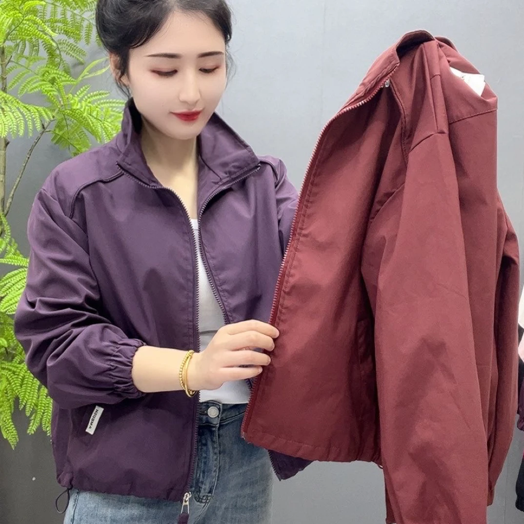 早秋款立领宽松秋季短款拉链短外套外套时尚