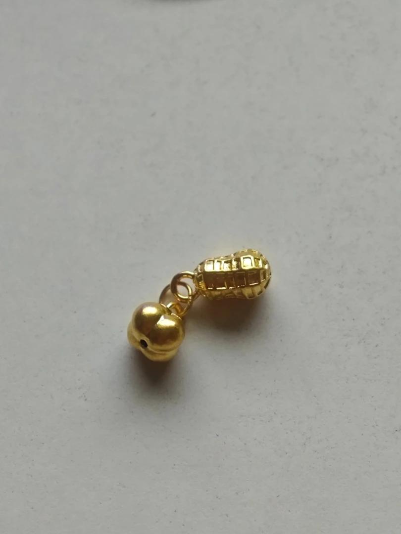 A(127）足金时尚百搭好柿花生