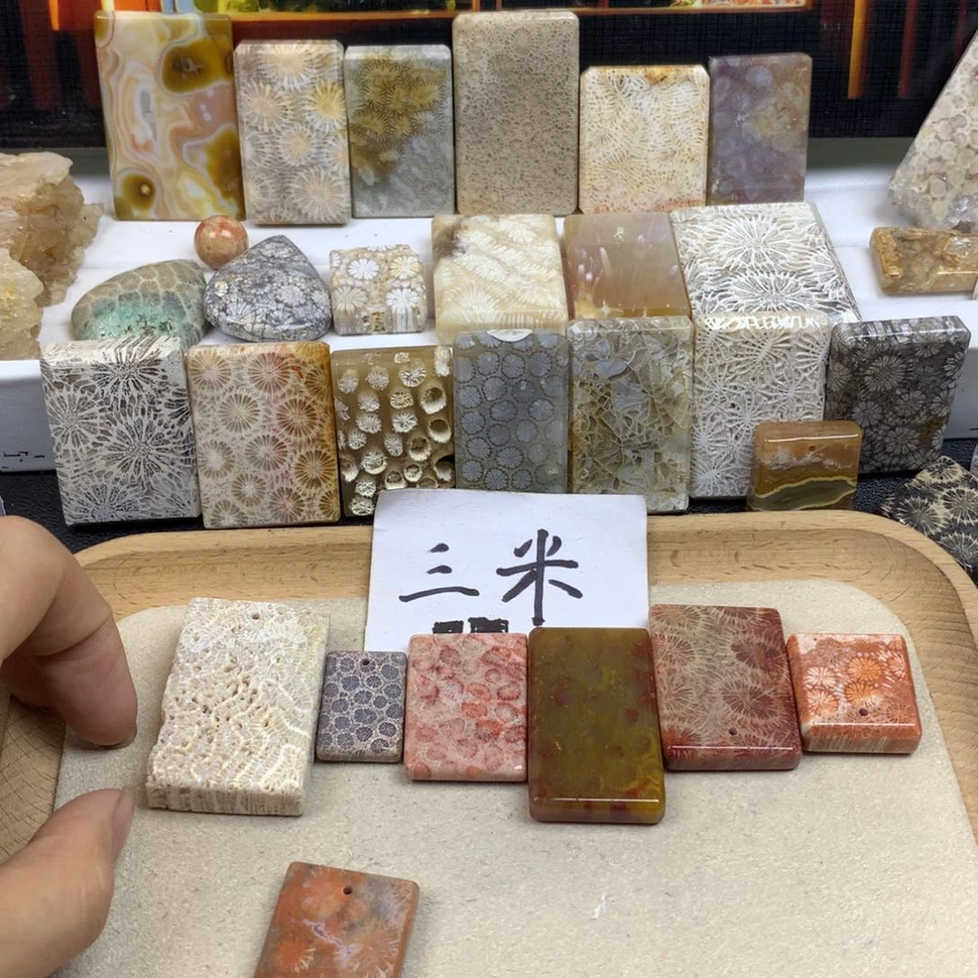 ****可未镶嵌无硅化珊瑚（珊瑚玉）
