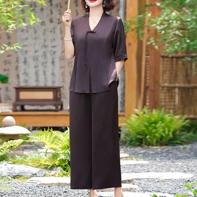 M0218 夏季2025新款女装气质轻奢拼接两件套