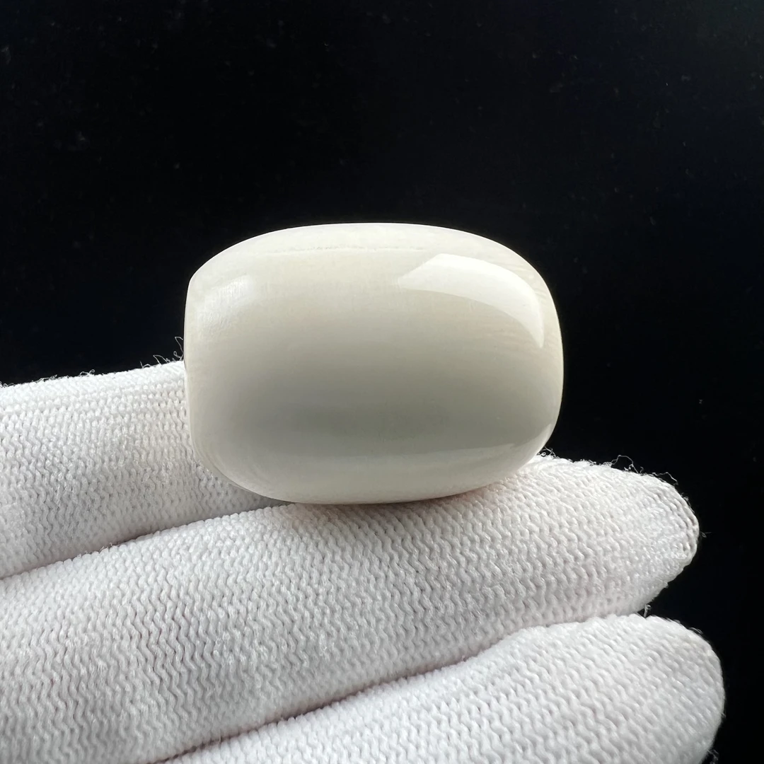 S5724天然猛犸牙墩子27x33mm支持鉴定 假一罚四