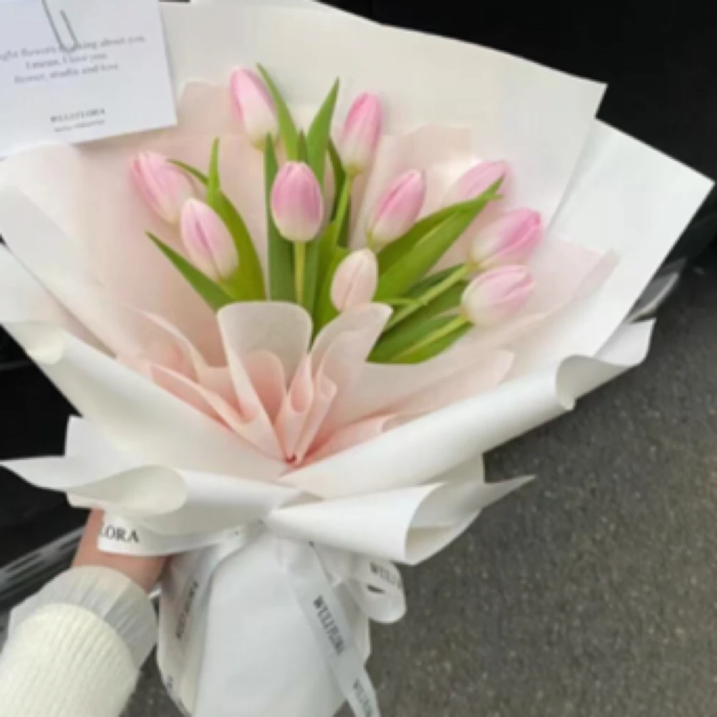 淡粉色郁金香～情人节