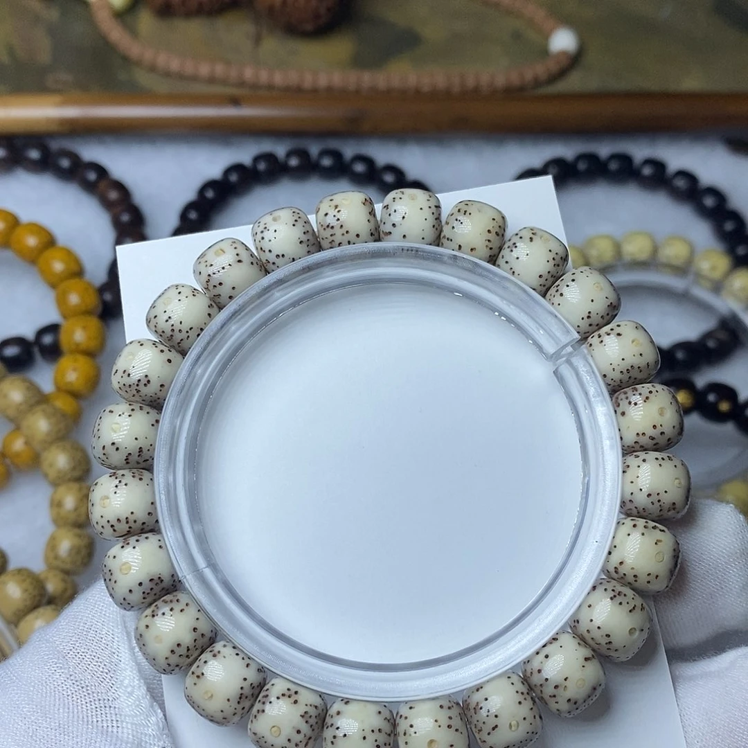 星月菩提手串9.5灰冰小通体