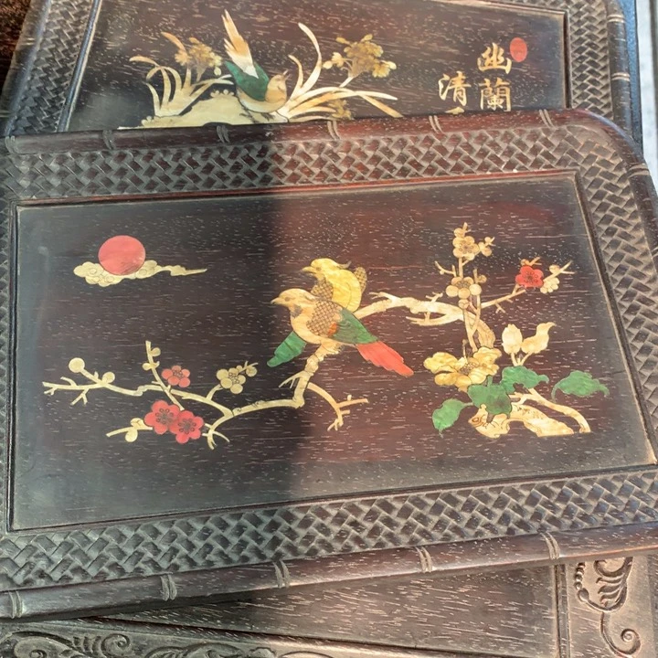 木檀木檀木盘子。  盘子