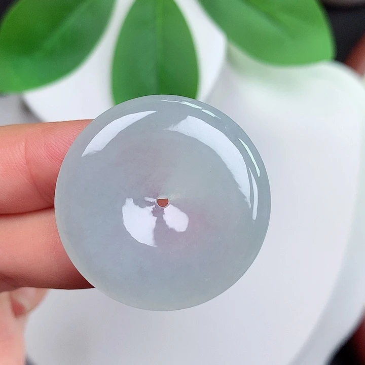 颈饰未镶嵌翡翠平安扣 30.9x4.9mm