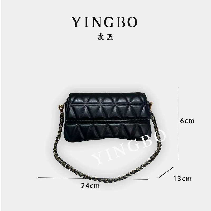 【英柏甄选】ZT-95015-黑色 然与纯小众设计感时尚单肩百搭女包