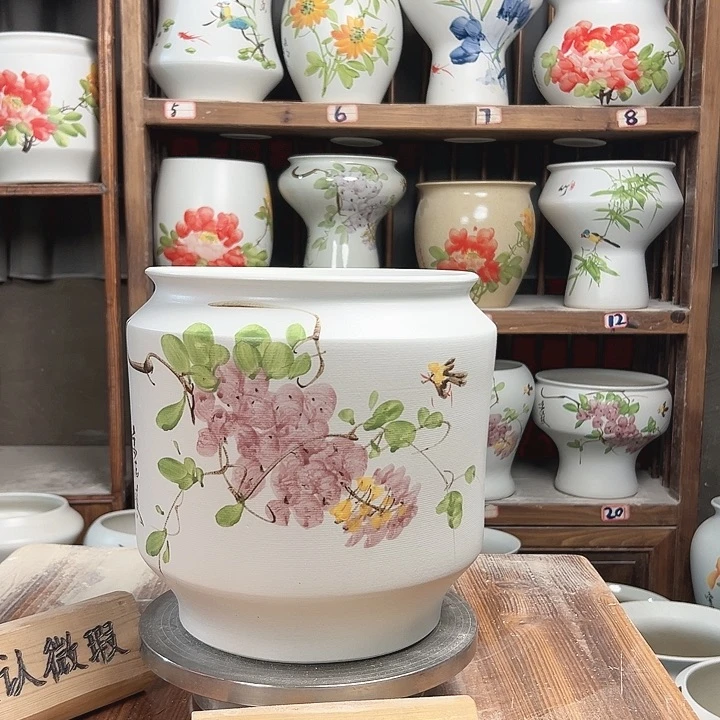 摆件电饭煲紫藤新款陶瓷