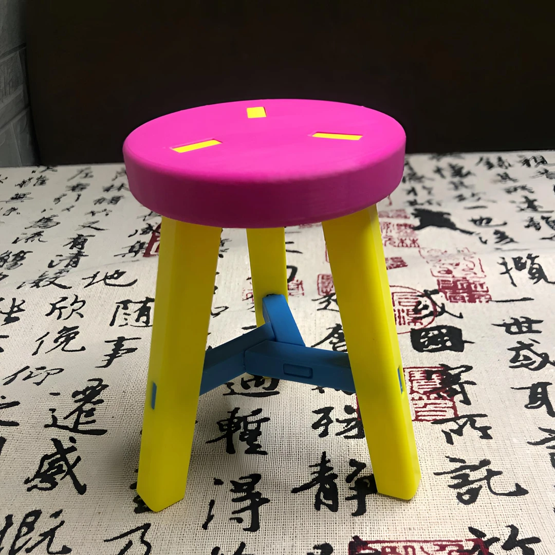 【推磨圆凳】中国人自己的积木益智传统榫卯模型