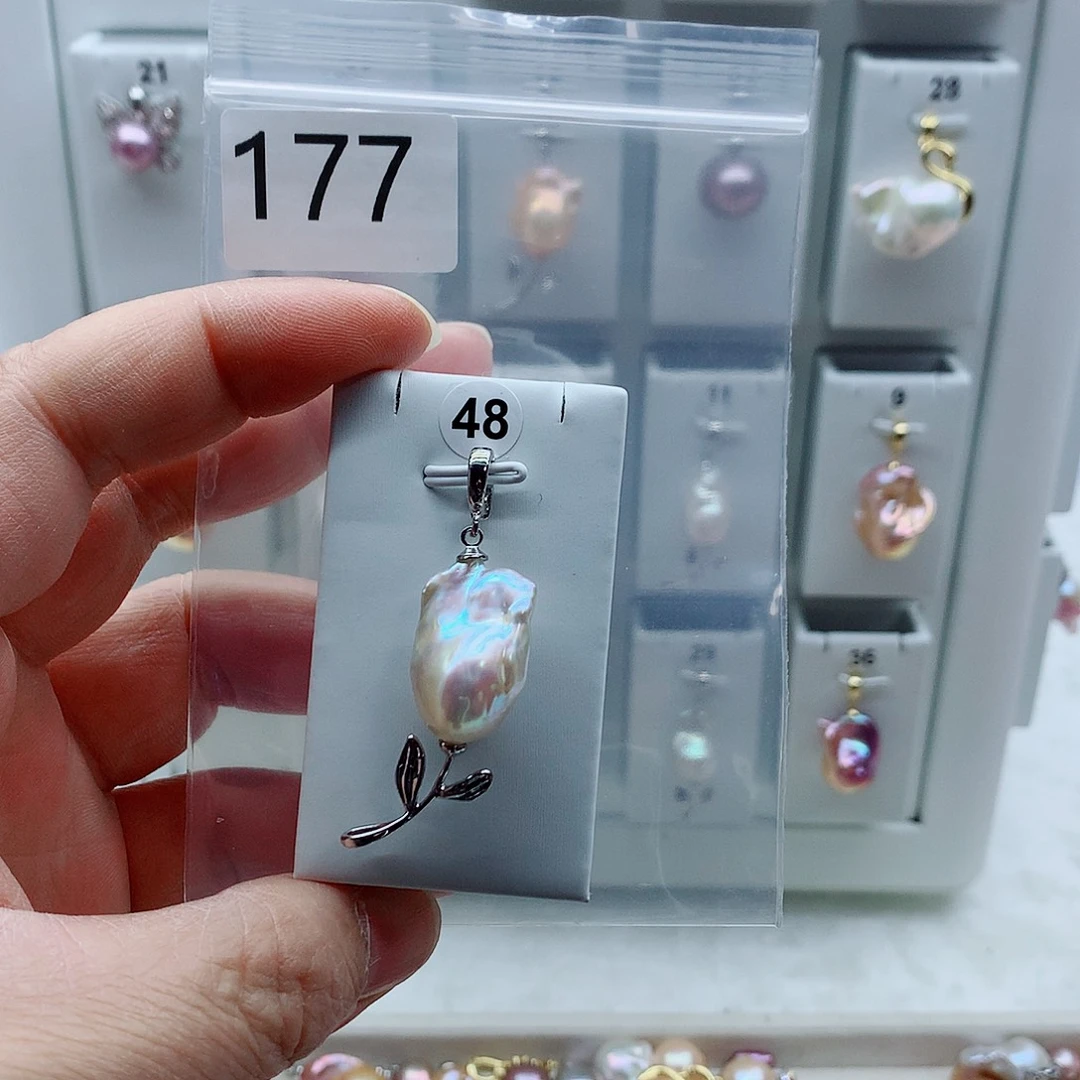 吊坠(不含链)淡水珍珠合金