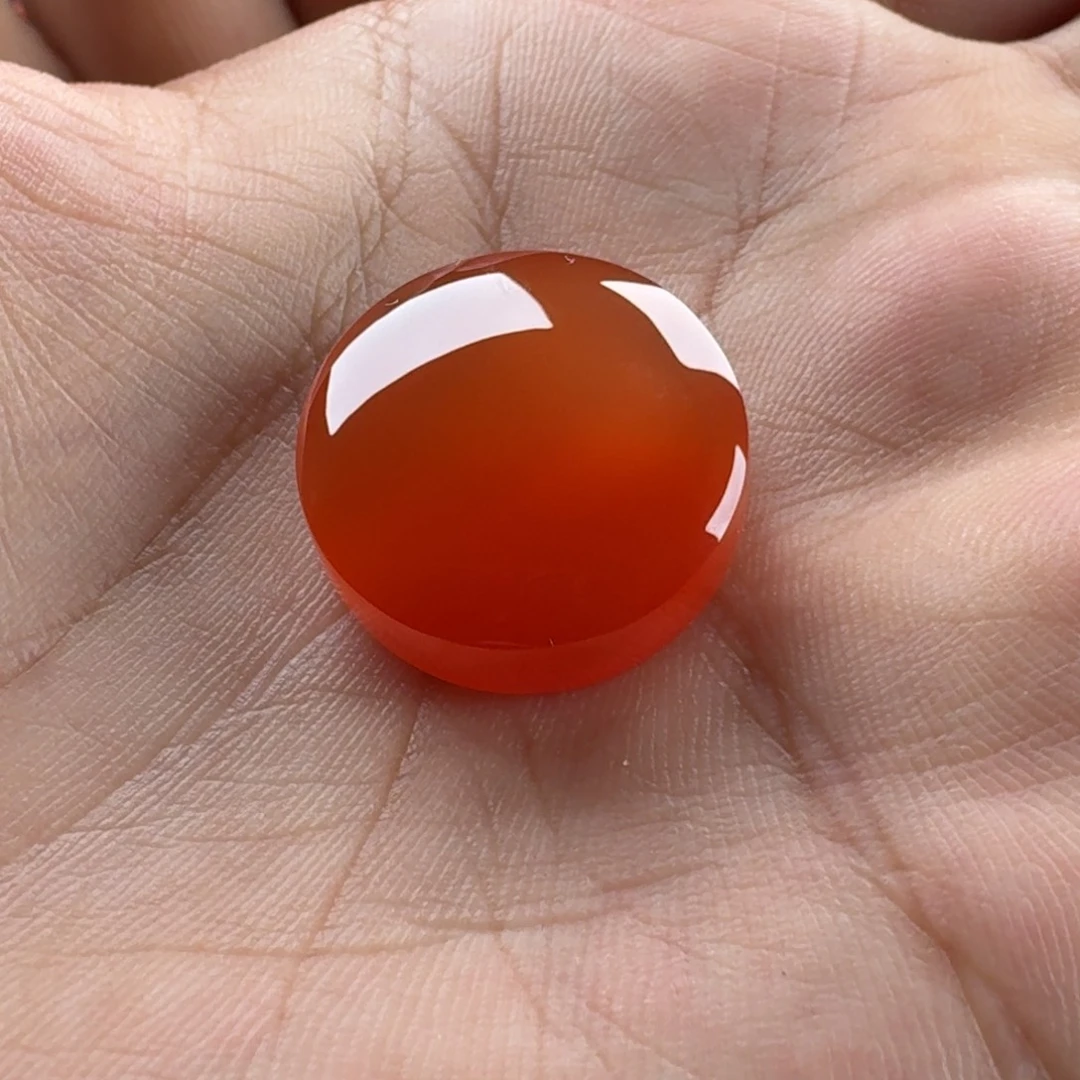 南红玛瑙未镶嵌圆牌20.2*10.1