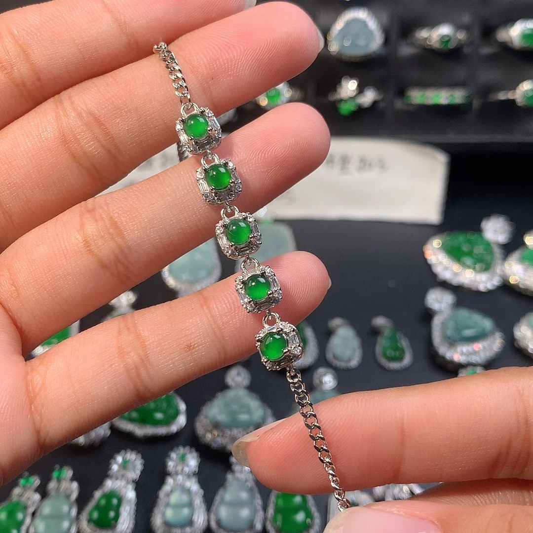 翡翠未镶嵌手链手链