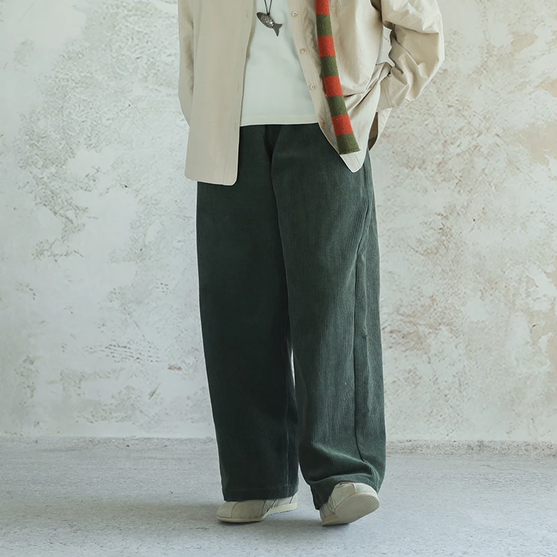 尘染·木棉灯芯绒双层·裤子加厚女2025冬舒适长裤休闲百搭直筒裤