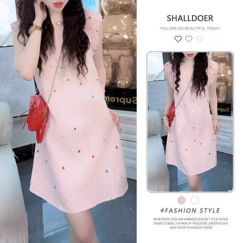 轻奢气质显瘦连衣裙中长款女生2025夏季新款设计感休闲洋气连衣裙