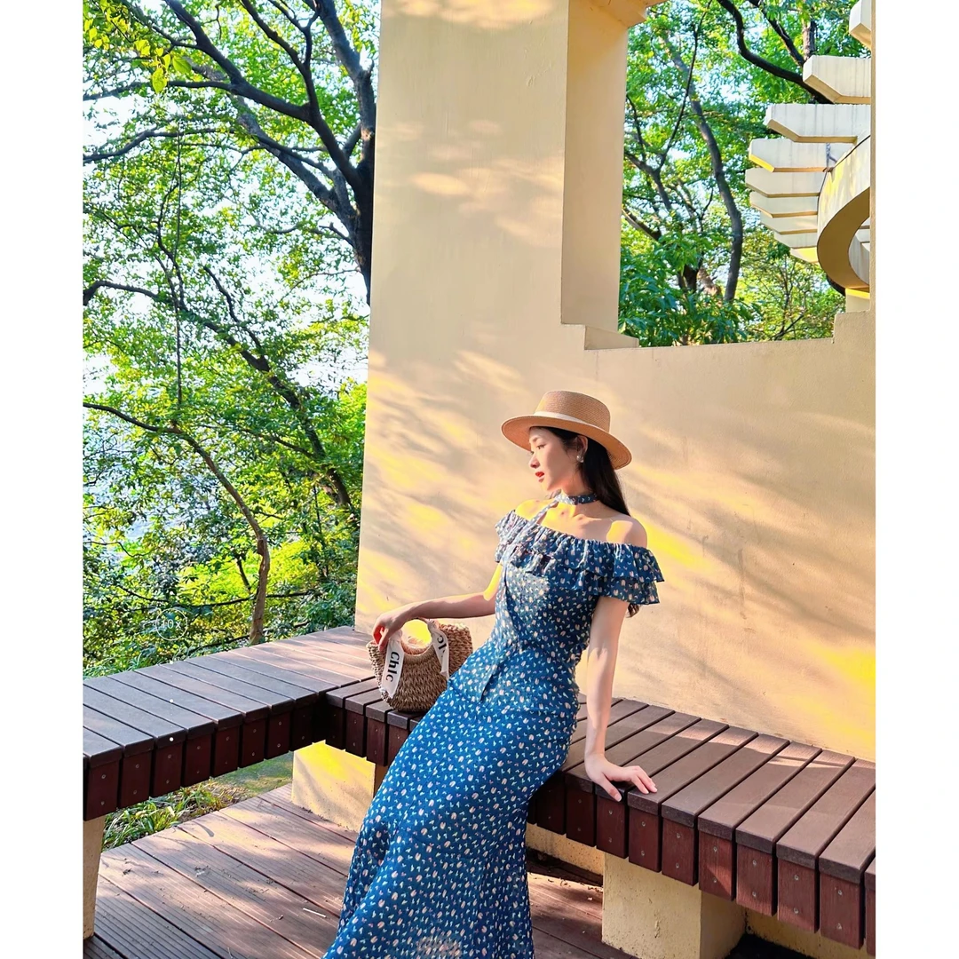 GIRDEAR/哥弟夏季爆款新款碎花洋气修身显瘦连衣裙后妈裙150025