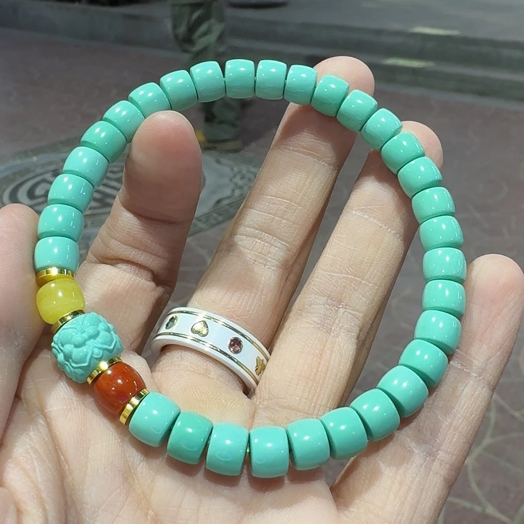 手串草珠菩提绿直切手串