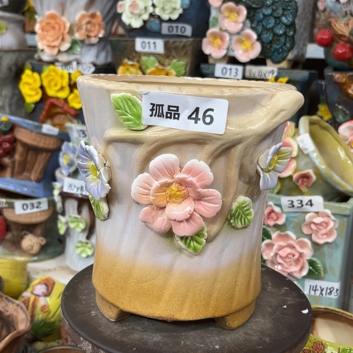 紫砂花盆粗陶材质多肉花盆
