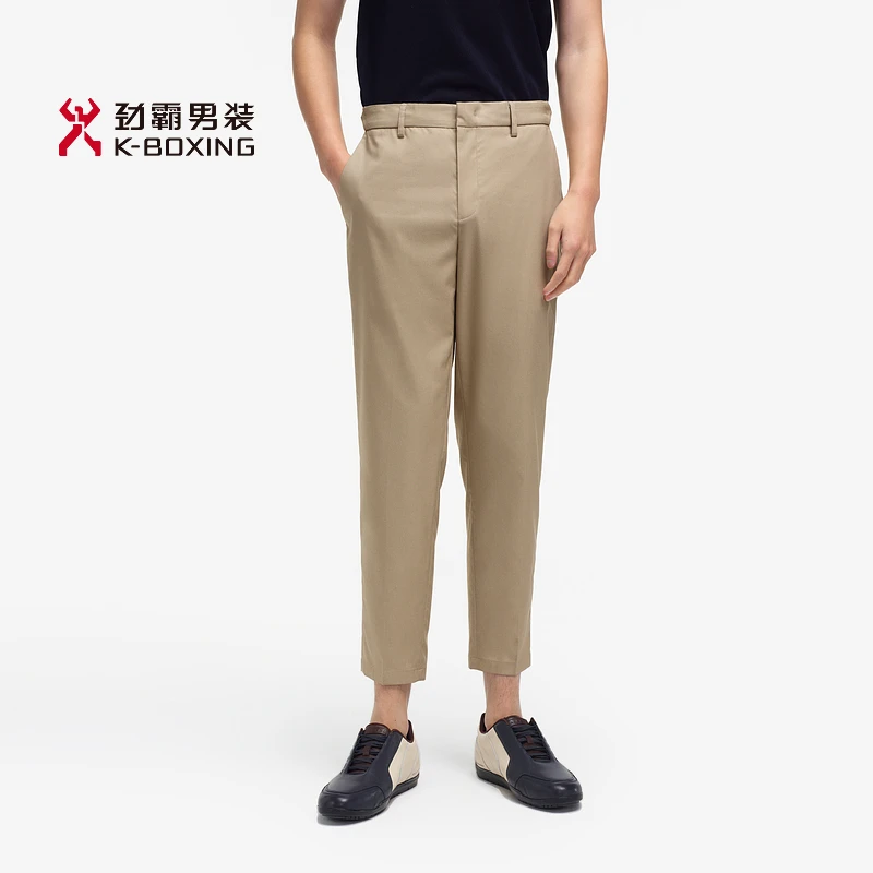 劲霸男装春夏轻商旅直筒锥形休闲九分裤│BSCE2344