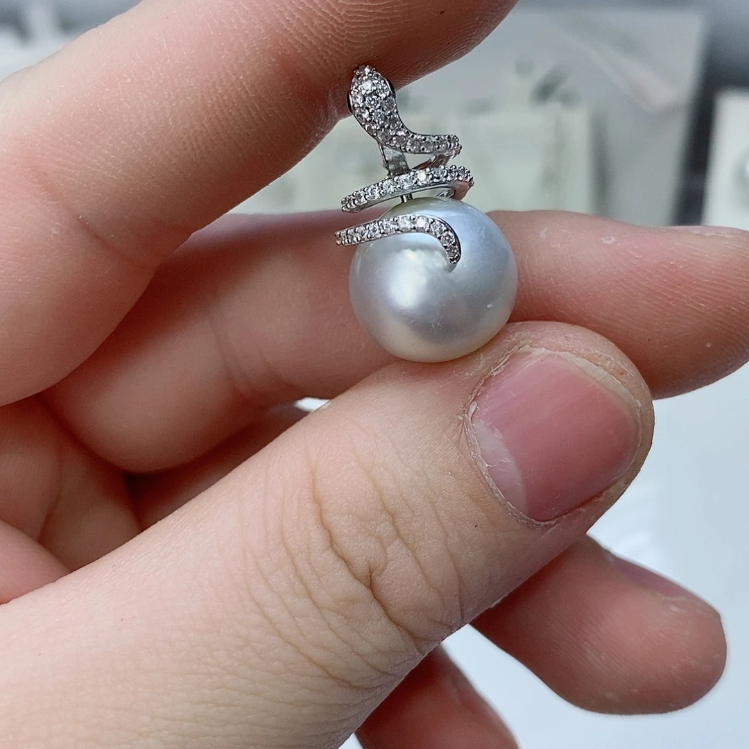 海水珍珠颈饰银S925镶嵌