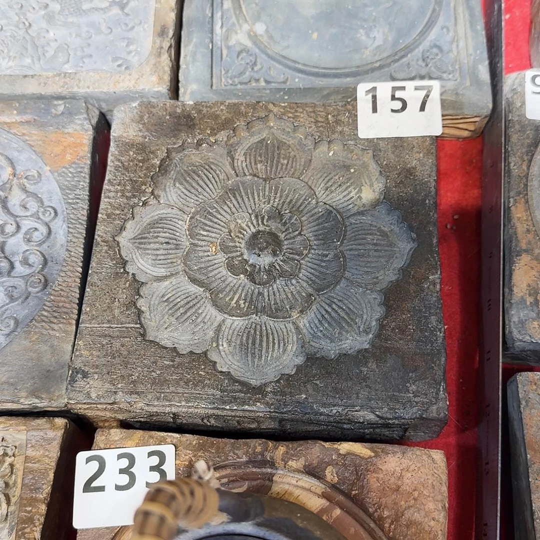 老砖茶台，砚台，画像砖