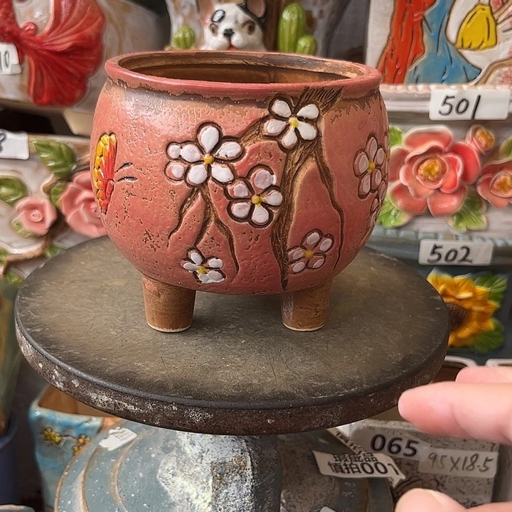 玲***）粗陶材质多肉花盆