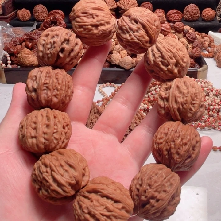 文玩核桃手串野生麻核桃玉玺手持