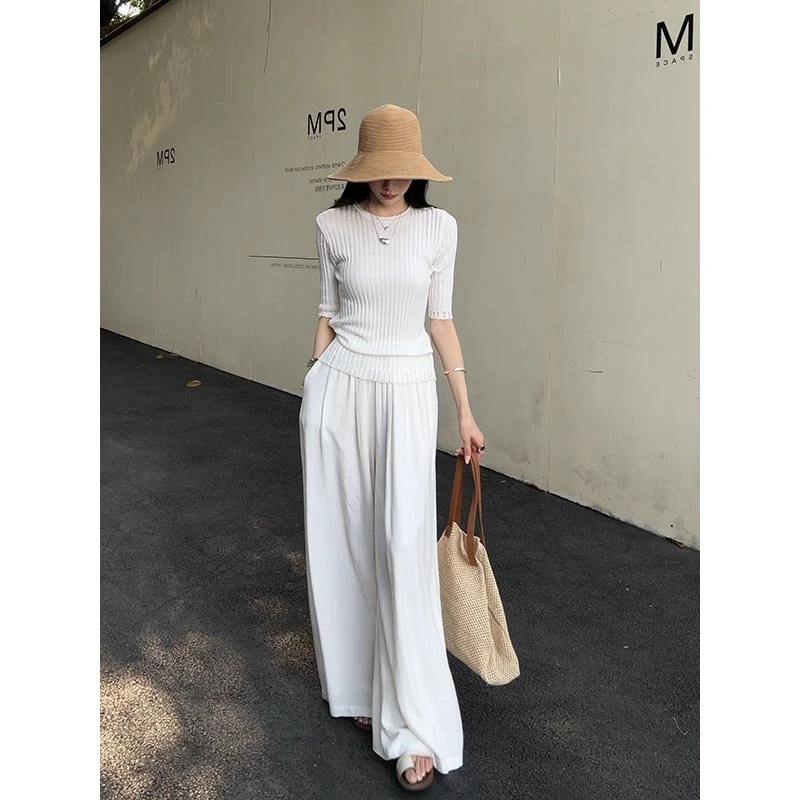 【DAZIQI】时尚设计款高级法式时尚慵懒显瘦长裤QI1963036