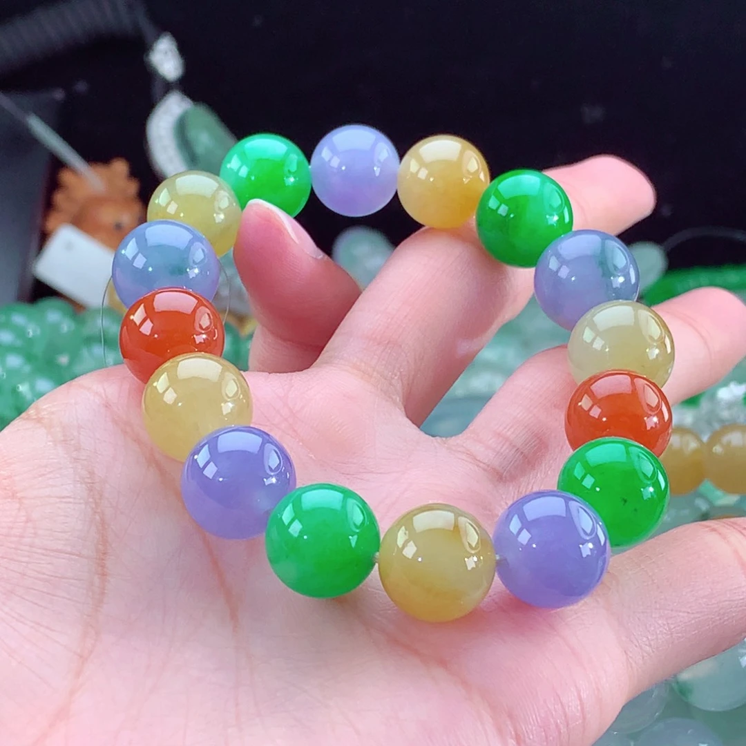 翡翠手链未镶嵌卡13+