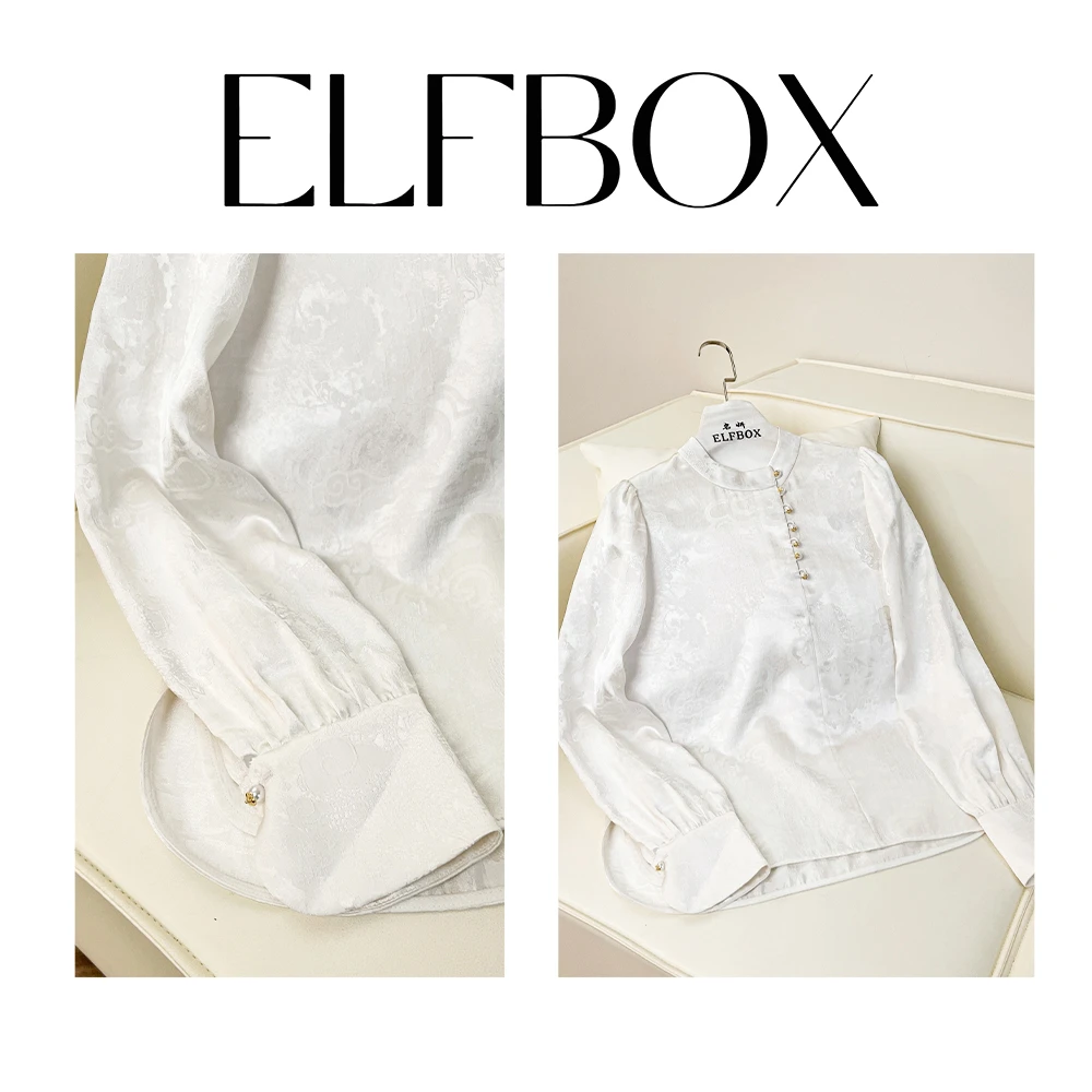 《晓君定制》3889时尚新中式复古设计感立领气质百搭显瘦衬衫