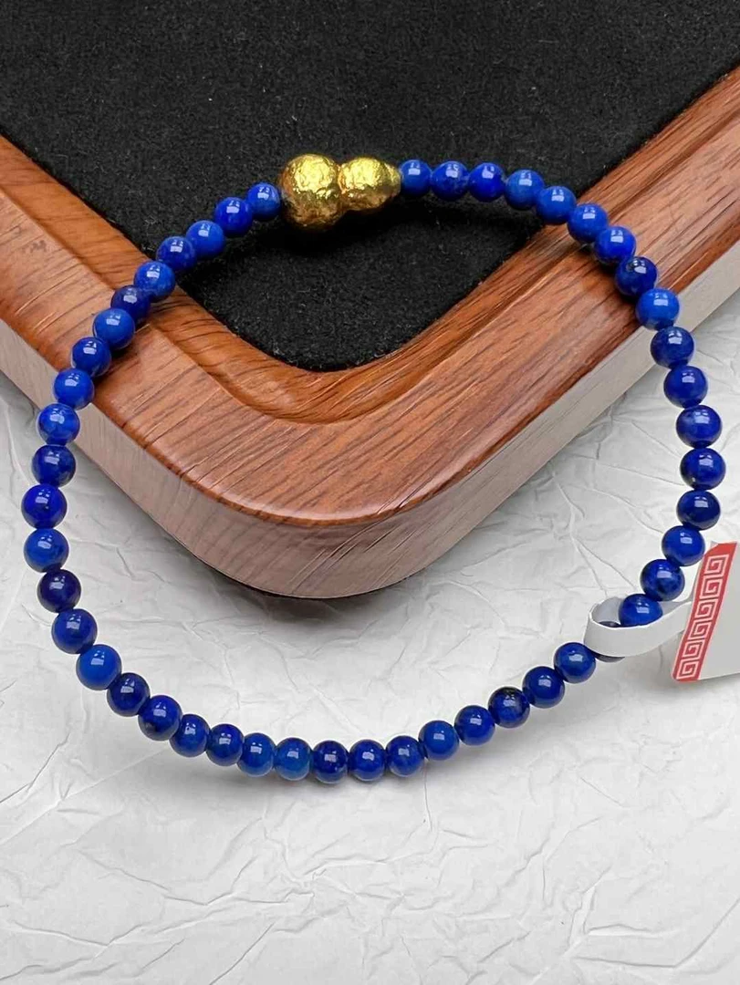 天然青金石DIY 手串+3mm 天然石（一件/多样性发） SH-00061