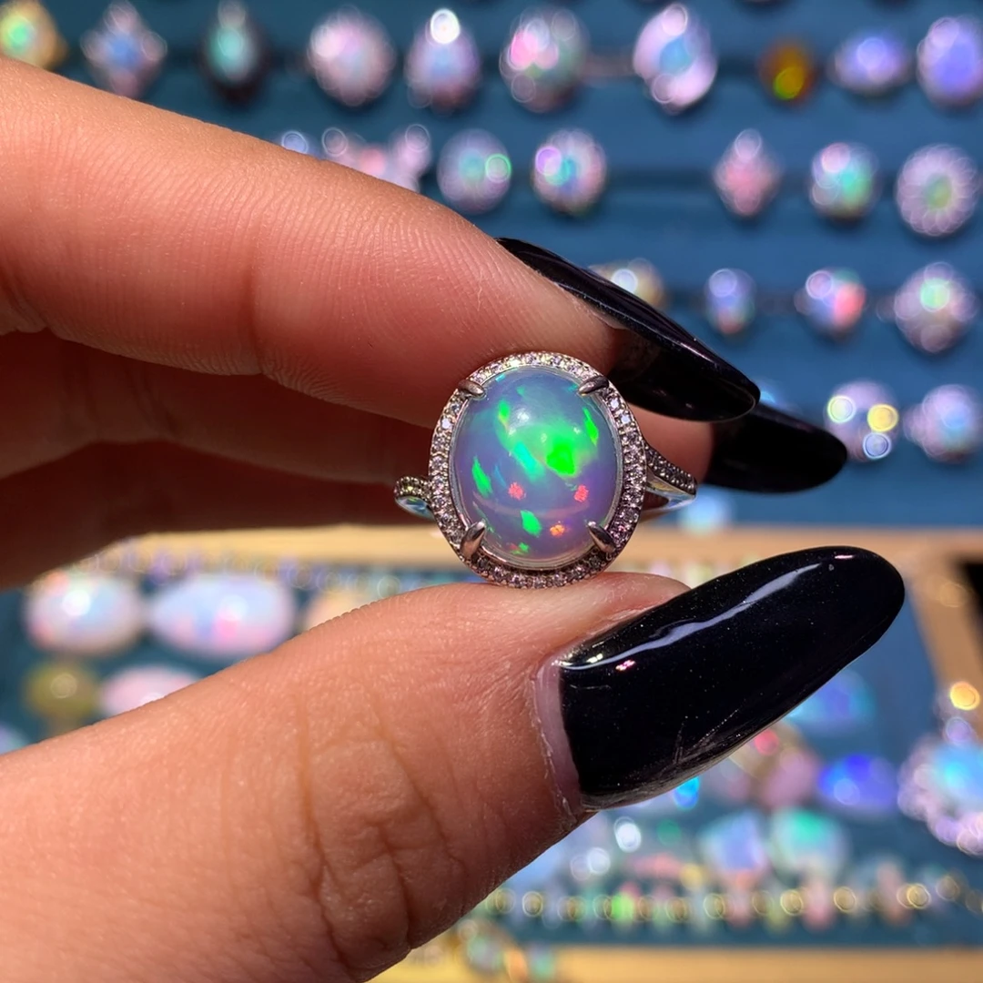 欧泊银S925镶嵌戒指款