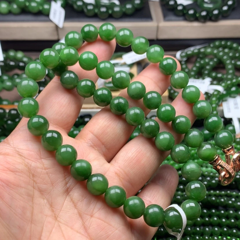 【闪购商品】颈饰未镶嵌和田玉（碧玉）冰辣10m m